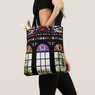 Colourful Stained Glass Window Tote Bag