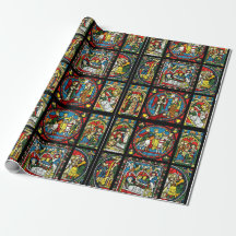 Colourful Stained Glass Wrapping Paper
