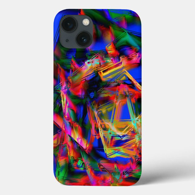 Colourful stained square with 'wrong brush strokes Case-Mate iPhone case (Back)