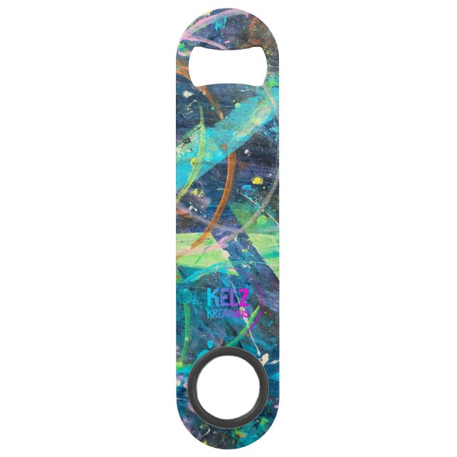 Colourful Stainless Steel Bottle Opener (Back)
