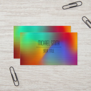 Colourful Stainless Steel Metal Business Card