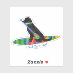 Colourful Stand Up Paddle Board Preppy Black Lab