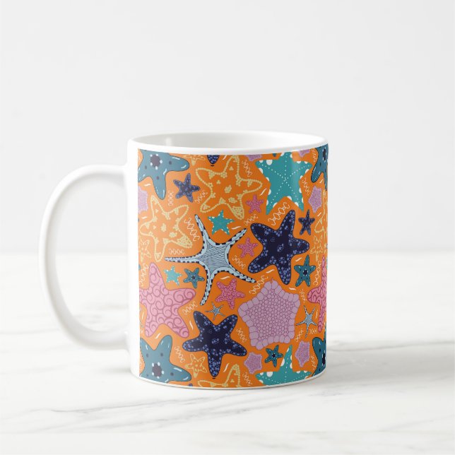 Colourful Star fishes  Coffee Mug (Left)