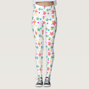Colourful star pattern Leggings 