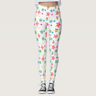 Colourful star pattern Leggings 