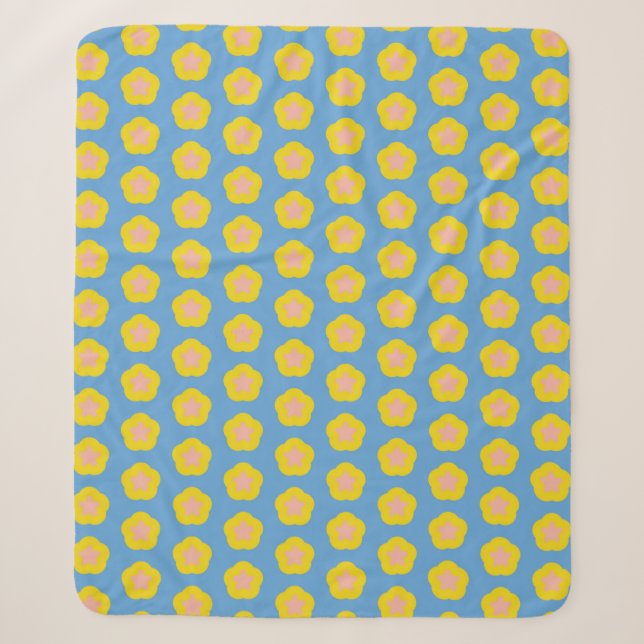 Colourful star pattern vintage backgroundabstract, sherpa blanket (Front)