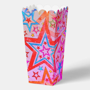 Colourful star shapes pattern 2a favour box