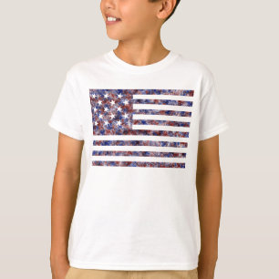 Colourful Star-Spangled Banner America Flag T-Shirt