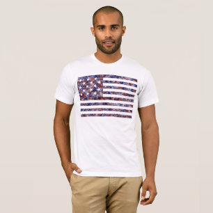 Colourful Star-Spangled Banner America Flag T-Shirt
