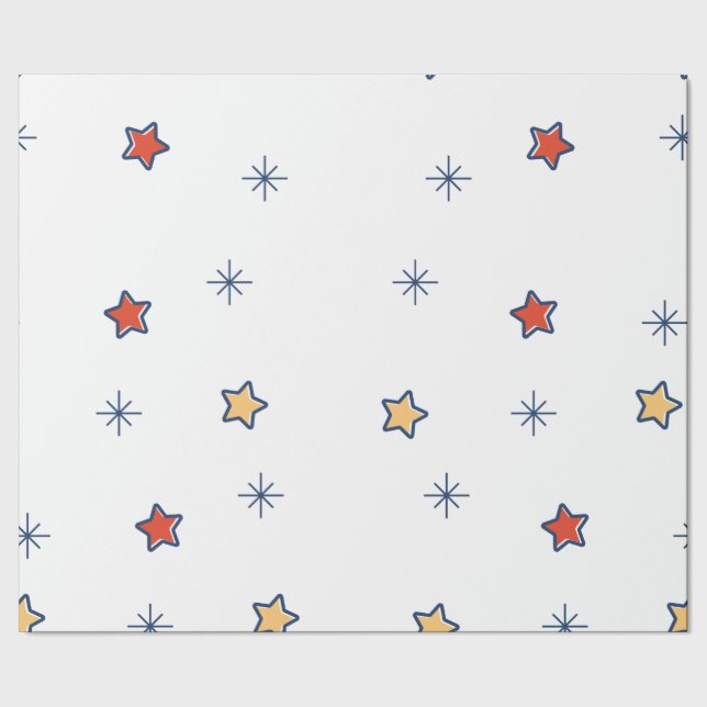 Colourful Star Wrapping Paper (Seam)