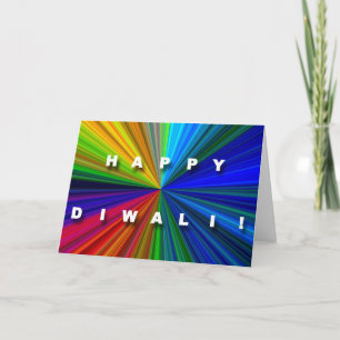Colourful Starburst Diwali Card