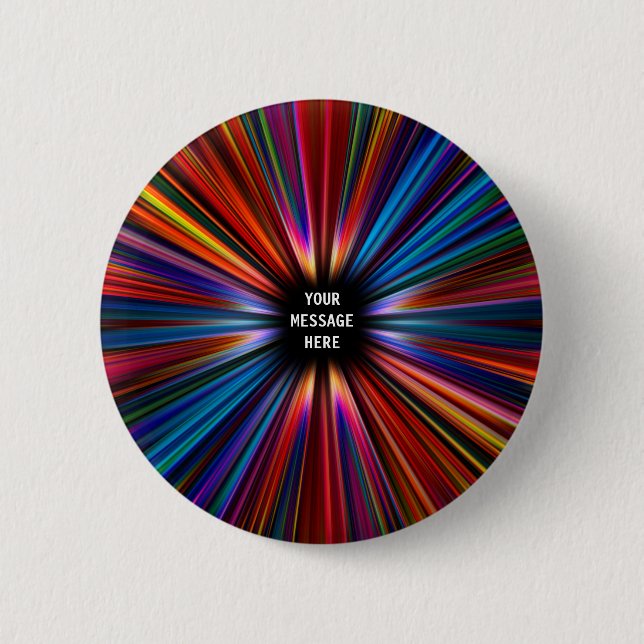 Colourful starburst explosion 6 cm round badge (Front)