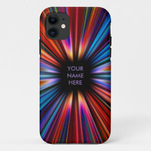 Colourful starburst explosion iPhone 11 case