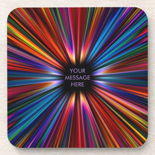 Colourful starburst explosion coaster (Front)