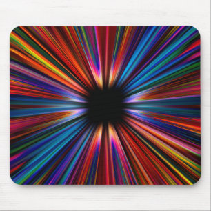 Colourful starburst explosion mouse pad