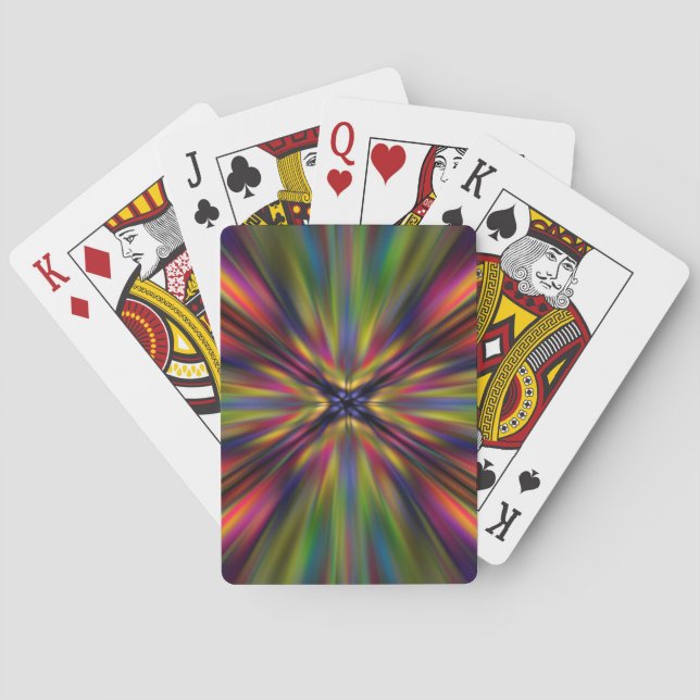 Colourful starburst playing cards (Back)