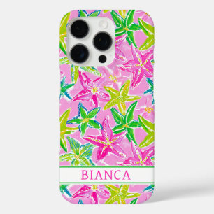Colourful Starfish Monogrammed iPhone 16 Pro Case