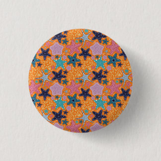 Colourful Starfishes 3 Cm Round Badge