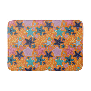  Colourful Starfishes Bath Mat