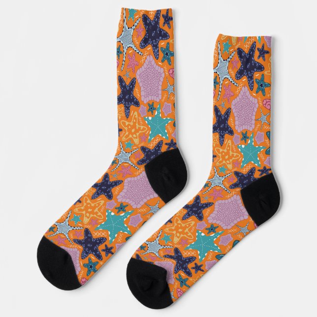  Colourful Starfishes  Socks (Left)