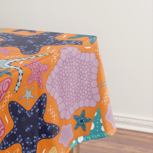 Colourful Starfishes Tablecloth (In Situ)