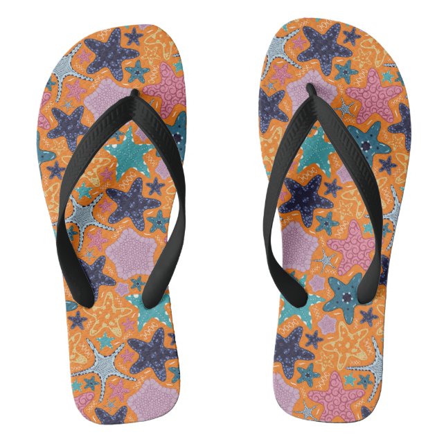 Colourful Starfishes Thongs (Footbed)
