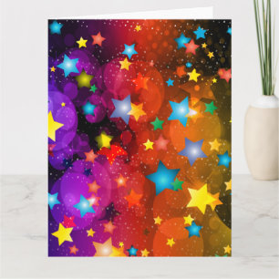 Colourful stars abstract art design card