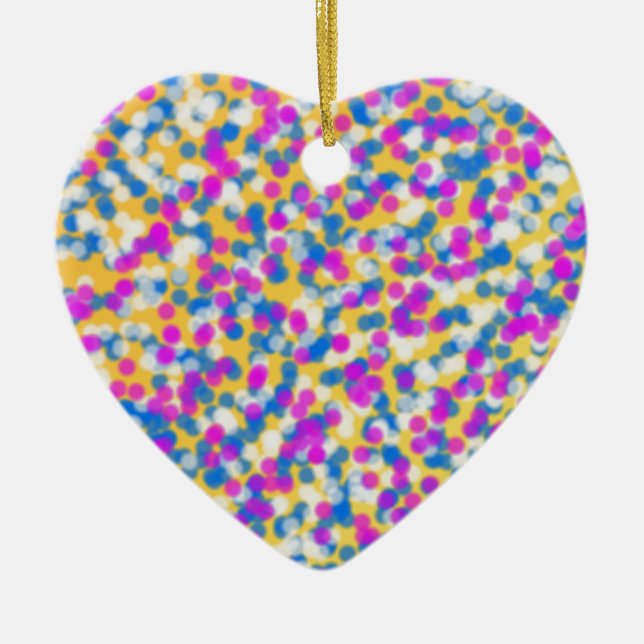 colourful stars ceramic tree decoration (Front)