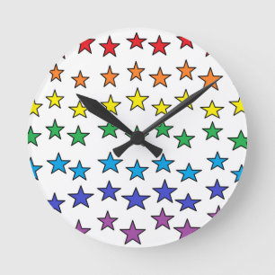 Colourful Stars Clock