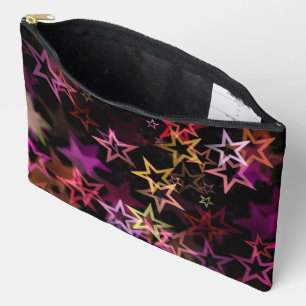 Colourful Stars Dance Whimsically Accessory Pouch