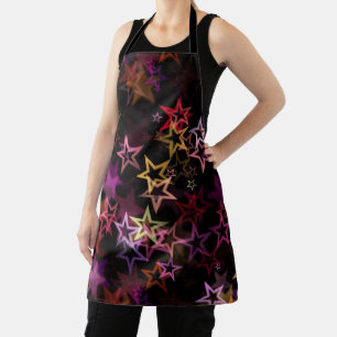 Colourful Stars Dance Whimsically  Apron