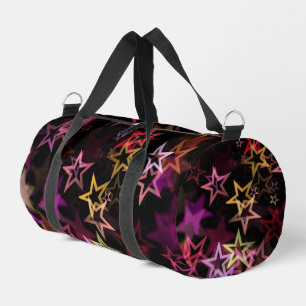Colourful Stars Dance Whimsically Duffle Bag