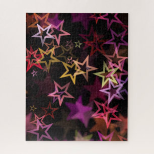Colourful Stars Dance Whimsically  Jigsaw Puzzle