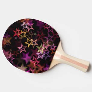 Colourful Stars Dance Whimsically  Ping Pong Paddle