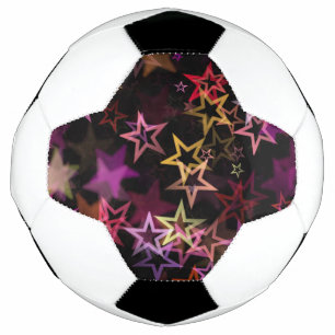 Colourful Stars Dance Whimsically Soccer Ball