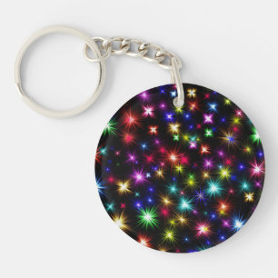 Colourful Stars Fireworks Design-27317 Key Ring