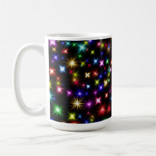 Colourful Stars Fireworks Design Coffee Mug