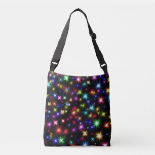 Colourful Stars Fireworks Design Crossbody Bag