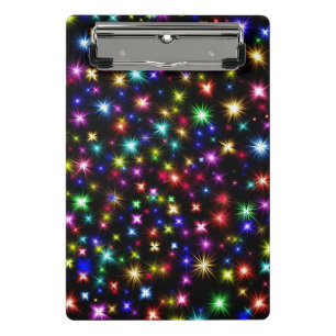 Colourful Stars Fireworks Design Mini Clipboard