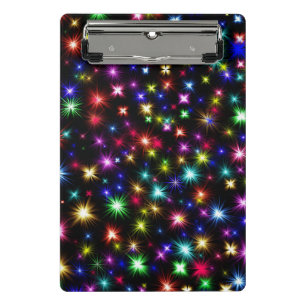 Colourful Stars Fireworks Design Mini Clipboard