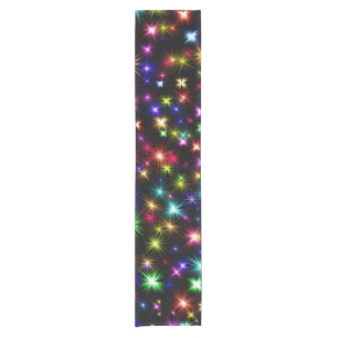 Colourful Stars Fireworks Design Short Table Runner