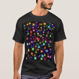 Colourful Stars Fireworks Design T-Shirt