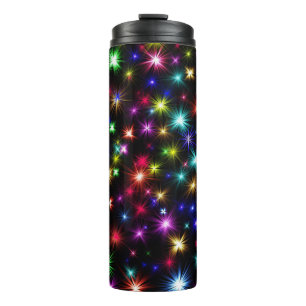 Colourful Stars Fireworks Design Thermal Tumbler