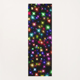 Colourful Stars Fireworks Design Yoga Mat