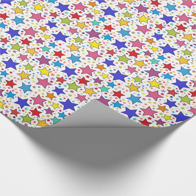 Colourful Stars Gift Wrap (Corner)