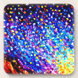Colourful Stars In Blue Sky. Buy Now Coaster