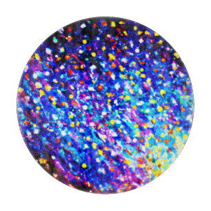 Colourful Stars In Blue Sky. Buy Now Cutting Board