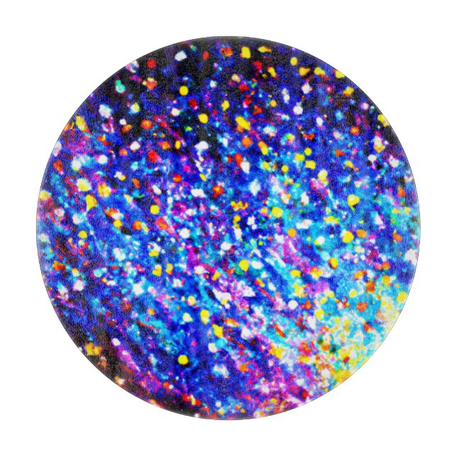 Colourful Stars In Blue Sky. Buy Now Cutting Board (Front)