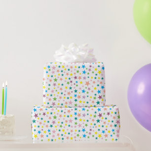 Colourful Stars Kids Birthday Wrapping Paper