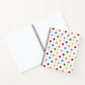 Design Own Pattern Paper Colourful Stars Pattern Design White Notebook | Zazzle